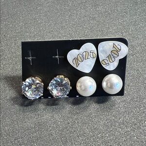 Torrid Faux Diamonds, Faux Pearl and 2025 Heart Earring Set